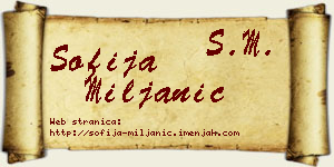 Sofija Miljanić vizit kartica